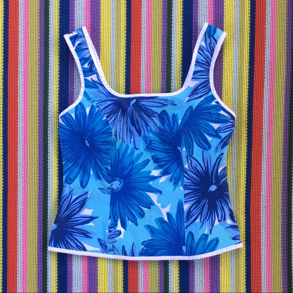 90’s Blue Daisy Top